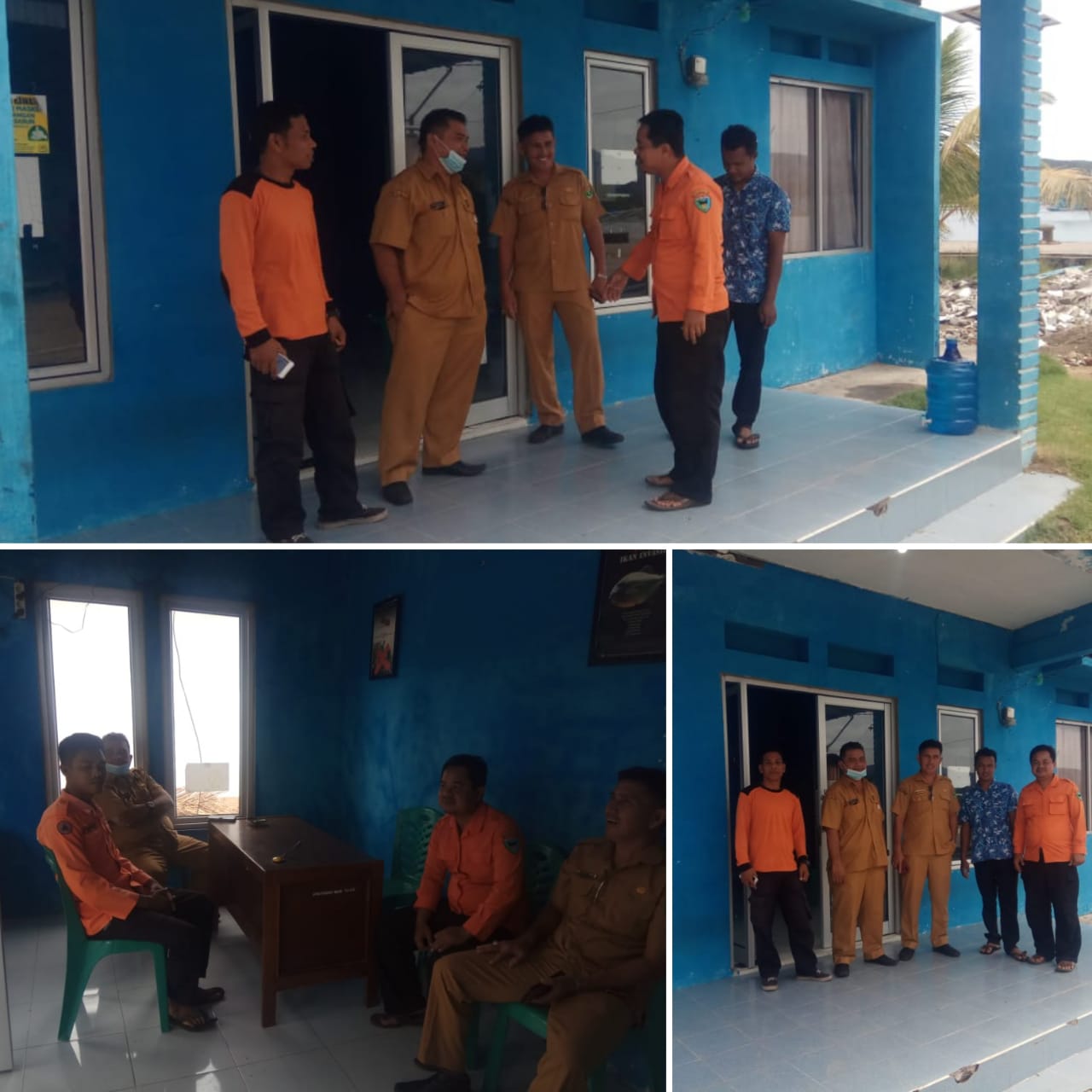 Koordinasi terkait adanya Laporan Kejadian Kapal /Bagan Terdampar karena mesin mati