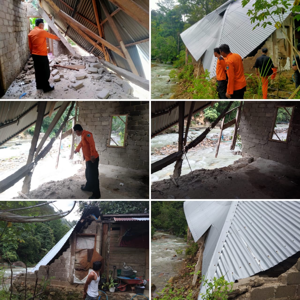 Satu Unit Rumah Rusak Akibat Terbannya Tebing Sungai Dikarenakan Luapan Debit Air yang Tinggi di Nag