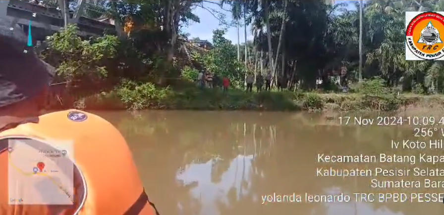 Satu orang warga di duga hilang di batang kapas kabupaten Pesisir selatan