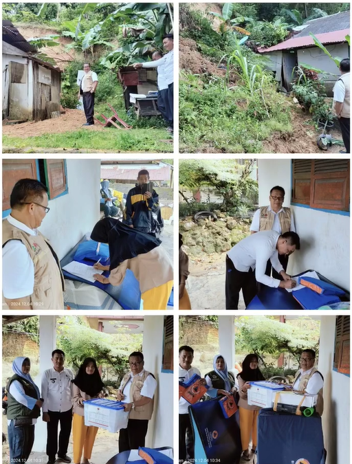 Penyerahan Bantuan Rumah yang tertimpa Bencana Longsor