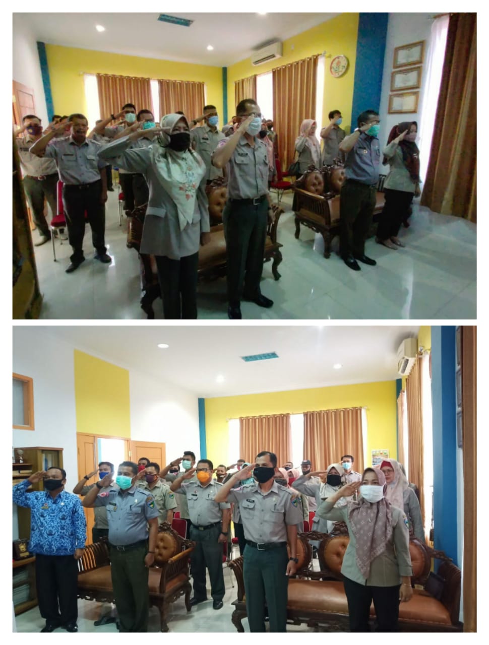 MESKI DI DEPAN TV, ASN BPBD WAJIB IKUTI UPACARA PERINGATAN HARI KEMERDEKAAN