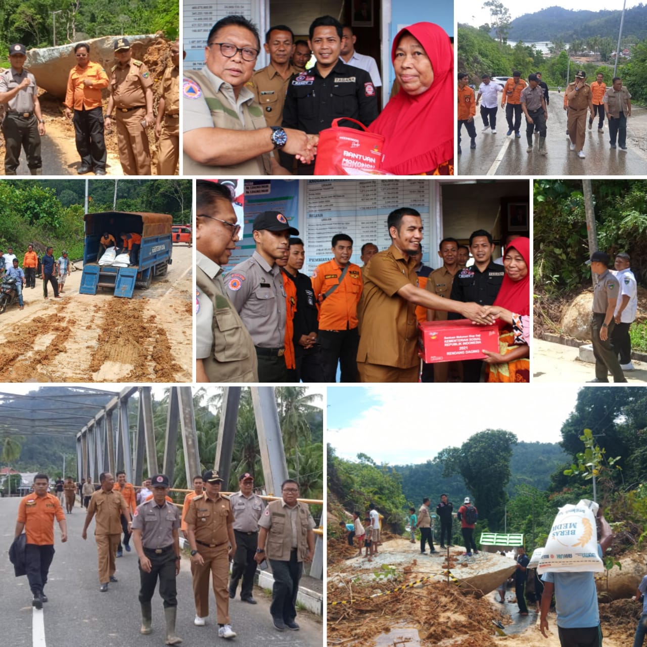 Pemberian Bantuan kepada Masyarakat Sungai Pinang Terdampak Kejadian Longsor