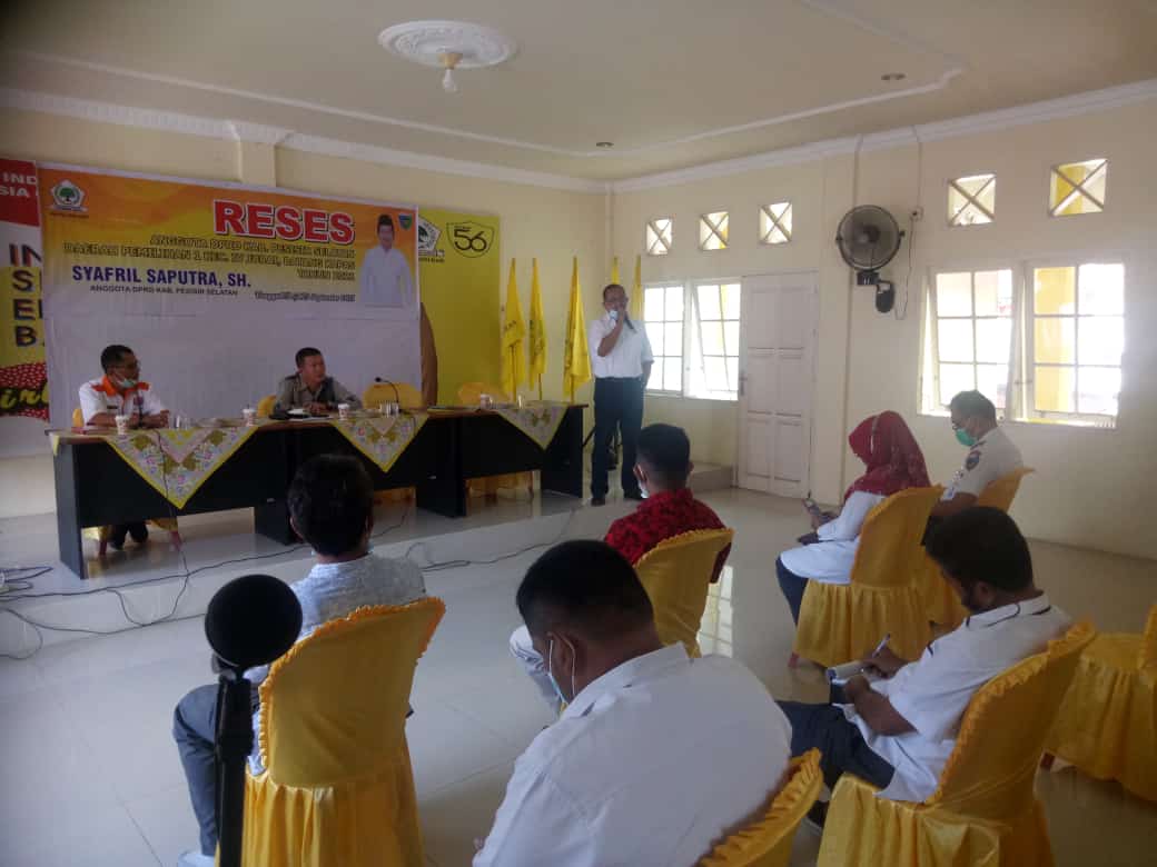 Konsolidasi Organisasi dan Reses  anggota DPRD Kabupaten Pesisir Selatan