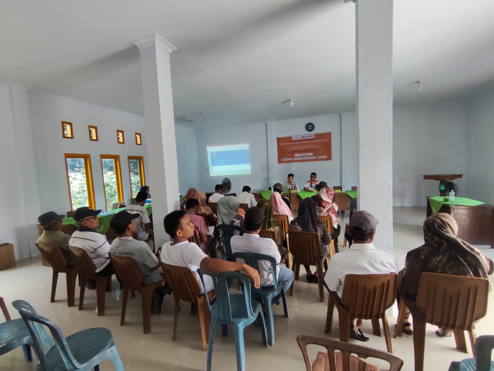  Penyusunan peta risiko partisipatif  Destana di nagari Ampang Pulai